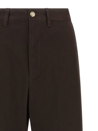 Brown Cotton Chino Pants