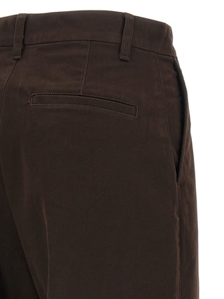 Brown Cotton Chino Pants