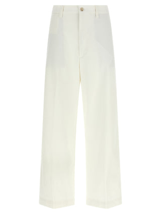 White Cotton Chino Pants