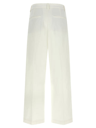 White Cotton Chino Pants