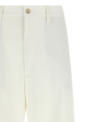 White Cotton Chino Pants