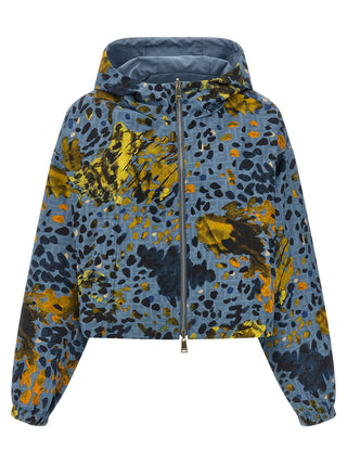 Blue Polyester Shell Jacket