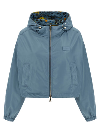 Blue Polyester Shell Jacket