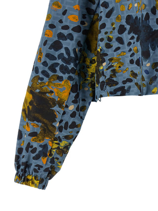 Blue Polyester Shell Jacket