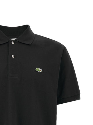 Black Cotton Polo Shirt