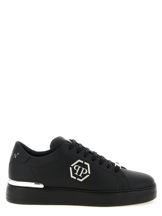 Black Calfskin Low Top Sneakers