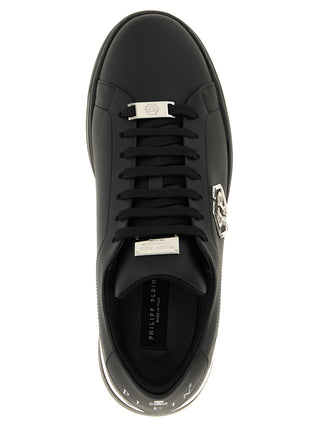 Black Calfskin Low Top Sneakers