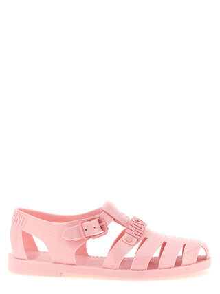Multicolor Pvc Flat Sandals