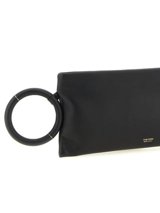 Black Lambskin Clutch Bag