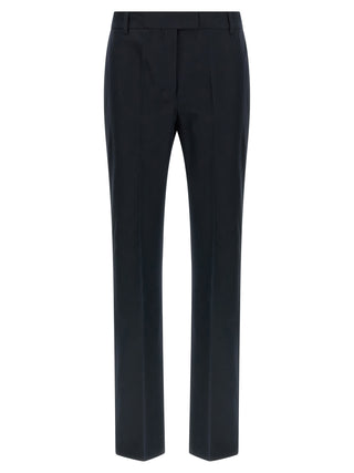 Blue Cotton Flared Pants