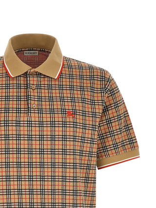 Beige Viscose Polo Shirt