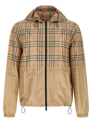 Beige Viscose Shell Jacket