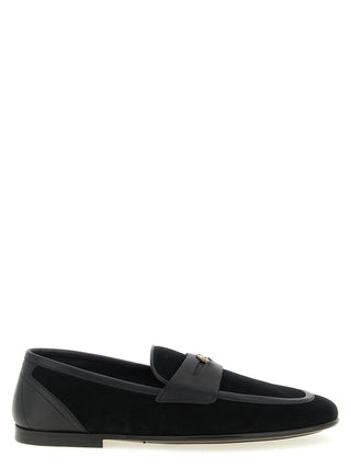 Black Calfskin Slip-On Loafers