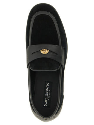 Black Calfskin Slip-On Loafers