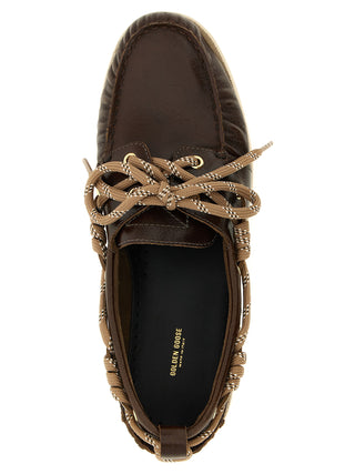Brown Cowhide Slip-On Loafers