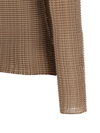 Beige Polyester Blouse