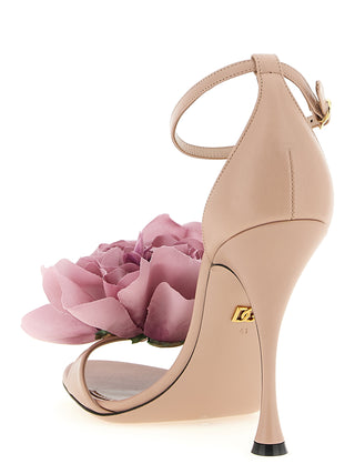Multicolor Calfskin Stiletto Heel Sandals
