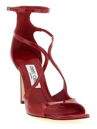 Multicolor Leather Stiletto Heel Sandals
