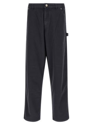 Blue Cotton Cargo Pants
