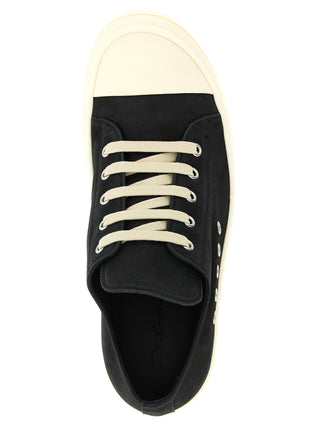 Black Calfskin Low Top Sneakers