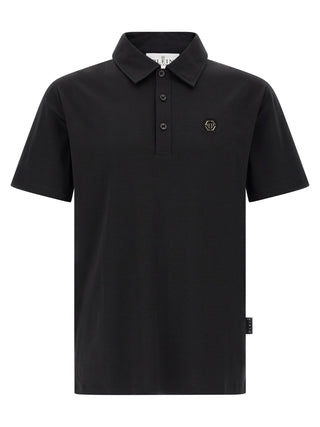 Black Cotton Polo Shirt