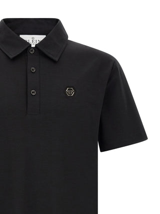 Black Cotton Polo Shirt