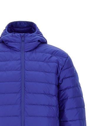 Blue Polyamide Full-Length Jacket