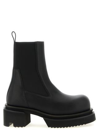 Black Goatskin Ankle Boots