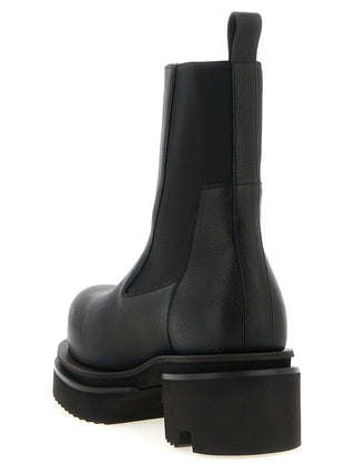 Black Goatskin Ankle Boots