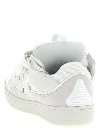 White Calfskin Chunky Sneakers
