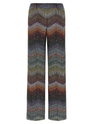 Multicolor Viscose Casual Pants