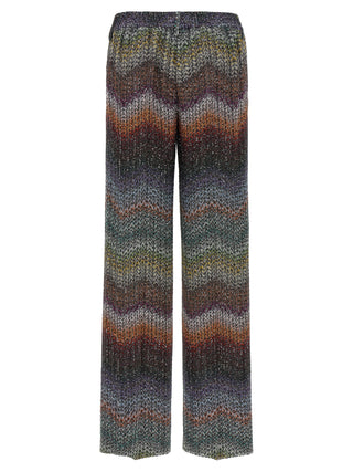Multicolor Viscose Casual Pants