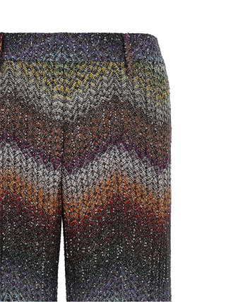 Multicolor Viscose Casual Pants