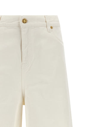 White Cotton Boyfriend Jeans