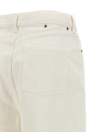White Cotton Boyfriend Jeans