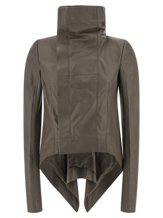 Gray Lamb Leather Leather Jacket