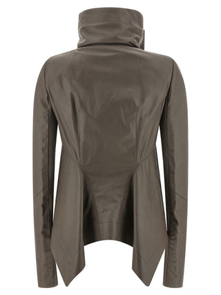 Gray Lamb Leather Leather Jacket