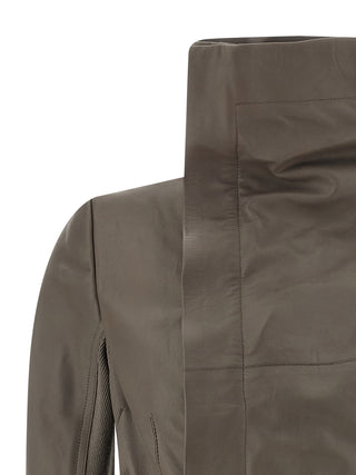 Gray Lamb Leather Leather Jacket
