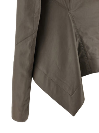 Gray Lamb Leather Leather Jacket