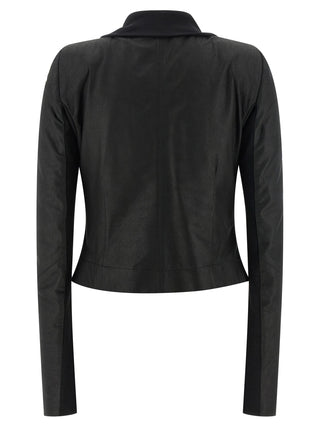 Chaqueta de cuero de cordero negra