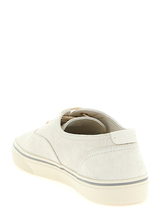 Beige Calfskin Low Top Sneakers