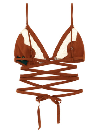 Brown Silk Bra