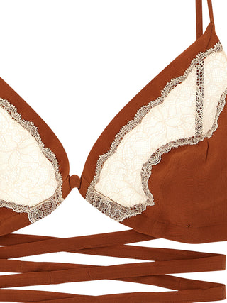 Brown Silk Bra