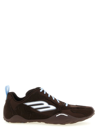 Brown Polyester Athletic Sneakers