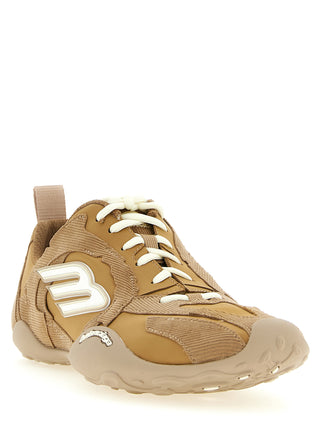 Zapatillas atléticas beige de poliéster