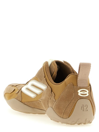 Zapatillas atléticas beige de poliéster