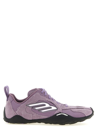 Purple Polyester Athletic Sneakers