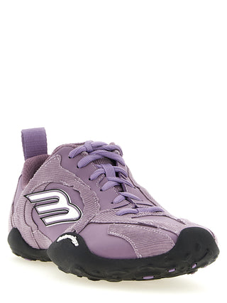 Purple Polyester Athletic Sneakers