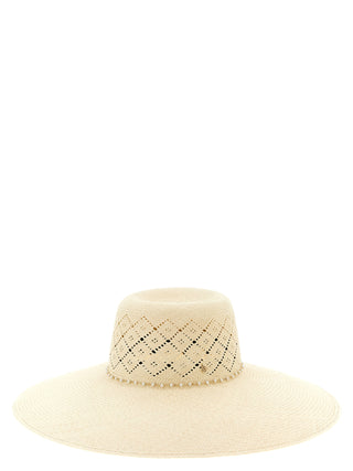 Sombrero de tela beige para el sol