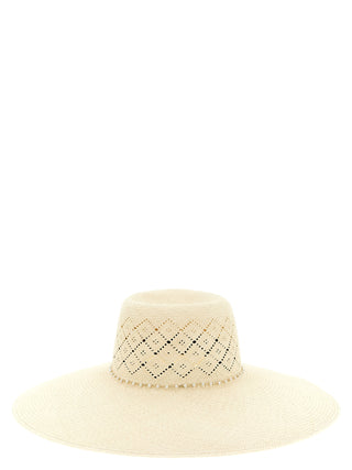 Sombrero de tela beige para el sol
